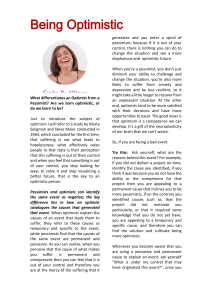 Cultivating Optimism: Strategies for a Positive Mindset