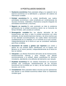 8 Postulados B&aacute;sicos de Contabilidad