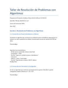 Taller de Resolución de Problemas con Algoritmos