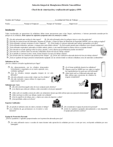 Lista de Verificaci&oacute;n de Seguridad para Soldadura