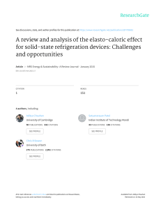 Elasto-Caloric Effect Review: Solid-State Refrigeration