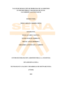 Taller de Algoritmos: Pseudocódigo y Diagramas de Flujo