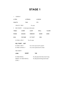 Basic English Coursebook: Stage 1 Lessons