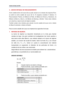 Ancho Estable en R&iacute;os: M&eacute;todos de C&aacute;lculo