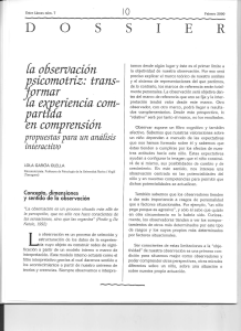 Observaci&oacute;n Psicomotriz: Experiencia y Comprensi&oacute;n