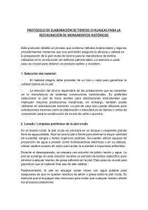 Protocolo Tientos/Huascas para Restauración de Monumentos