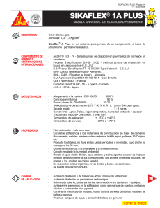 Sikaflex 1A Plus: Sellador de Poliuretano - Ficha T&eacute;cnica