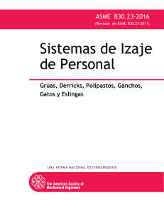 ASME B30.23-2016: Sistemas de Izaje de Personal
