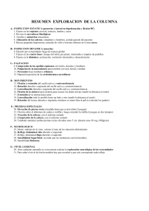 Resumen de Exploraci&oacute;n de la Columna Vertebral