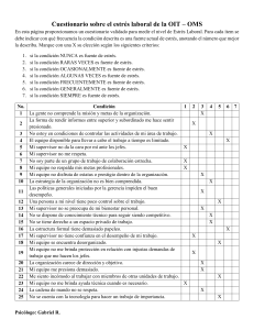 Cuestionario OIT-OMS: Estrés Laboral y Bienestar