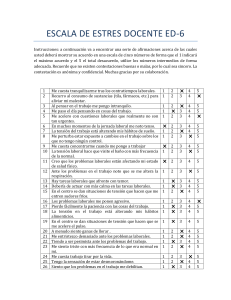 Escala de Estrés Docente ED-6: Evaluación del Estrés en Profesores