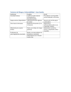 Factores de Riesgo y Vulnerabilidad: Caso Sandra