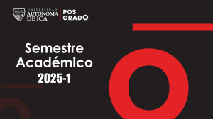 Calendario Acad&eacute;mico 2025-1 - Escuela de Posgrado