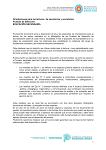 Orientaciones para Secretarios: Pruebas de Selecci&oacute;n 2020