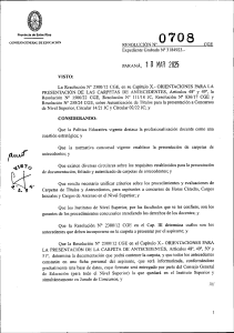 Resoluci&oacute;n CGE Entre R&iacute;os: Carpetas de T&iacute;tulos Nivel Superior