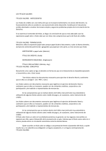 Títulos Valores: Concepto, Naturaleza y Características