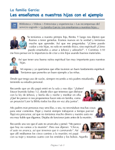 La Familia Garcia: Ense&ntilde;ando con el Ejemplo
