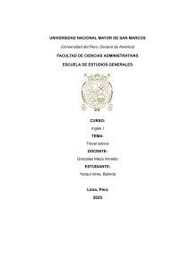 Travel Advice for Peru: Student English Assignment