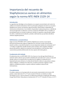 Recuento de Staphylococcus aureus en Alimentos: NTE INEN 1529-14