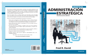 Conceptos de Administraci&oacute;n Estrat&eacute;gica: Fred R. David