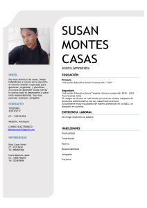 Curr&iacute;culum Vitae Susan Montes Casas - Asistente Administrativa