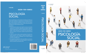 Psicolog&iacute;a Social, Kassin, Fein, Markus, 9&ordf; Edici&oacute;n