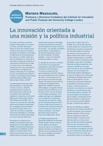 Innovaci&oacute;n Orientada a Misi&oacute;n y Pol&iacute;tica Industrial