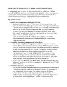 Debate Fondo Climático: Análisis Contribución 2% PIB