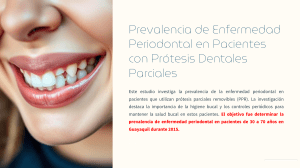 Prevalencia de Enfermedad Periodontal y Pr&oacute;tesis Parciales