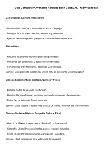 Gu&iacute;a de Estudio Acredita-Bach CENEVAL: Comunicaci&oacute;n, Matem&aacute;ticas, Ciencias