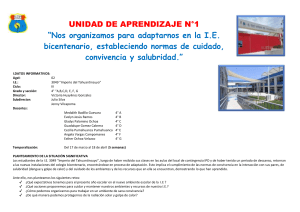 Unidad de Aprendizaje 4&deg; Grado: Adaptaci&oacute;n y Convivencia