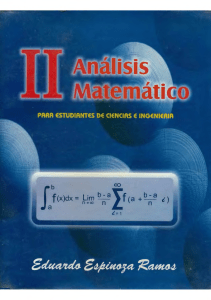 An&aacute;lisis Matem&aacute;tico II: Integrales para Ciencia e Ingenier&iacute;a