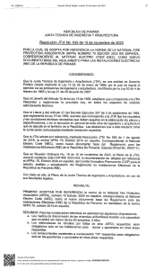 Resoluci&oacute;n JTIA: Norma NFPA 70 para Instalaciones El&eacute;ctricas