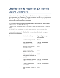 Clasificaci&oacute;n de Riesgos y Seguros Obligatorios en Universidad
