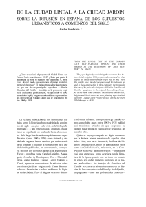 Ciudad Lineal y Ciudad Jard&iacute;n: Planificaci&oacute;n Urbana en Espa&ntilde;a S.XX