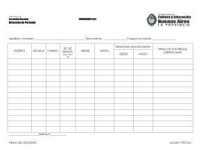Formulario 354: Escalaf&oacute;n Docente - Registro de Cargos