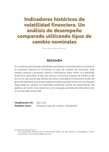 Volatilidad Financiera y Tipo de Cambio: Análisis Comparado