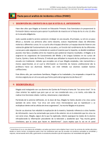 An&aacute;lisis Incidente Cr&iacute;tico: Un Mal Trance en el Aula