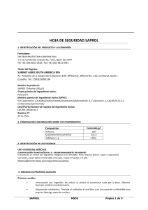 Hoja de Seguridad SAPROL: Fungicida Triforine