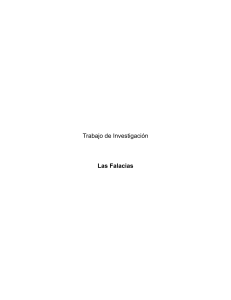 Las Falacias: Trabajo de Investigaci&oacute;n