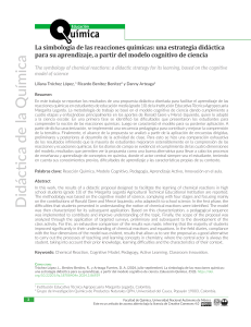 Enseñanza de Reacciones Químicas: Modelo Cognitivo y Didáctica
