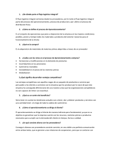 Log&iacute;stica: Preguntas y Respuestas sobre Aprovisionamiento