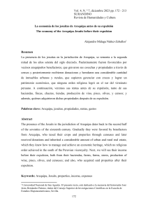 Econom&iacute;a Jesuita en Arequipa Antes de la Expulsi&oacute;n