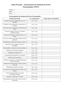 Autoevaluación de Síntomas de Estrés Postraumático (TEPT)