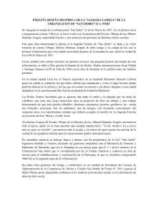 Historia de la Iglesia Sagrada Familia, Ica, Per&uacute;
