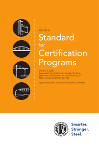 AISC 207-20: Standard for Certification Programs