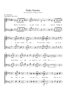 Partitura Padre Nuestro Cuarteto Amigos de Jesús