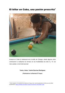Billar en Cuba: Pasi&oacute;n y Prejuicios