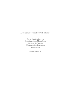 N&uacute;meros Reales e Infinito: Apuntes de Matem&aacute;ticas