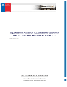 Requisitos de Calidad Registro Sanitario Fármacos Biotec